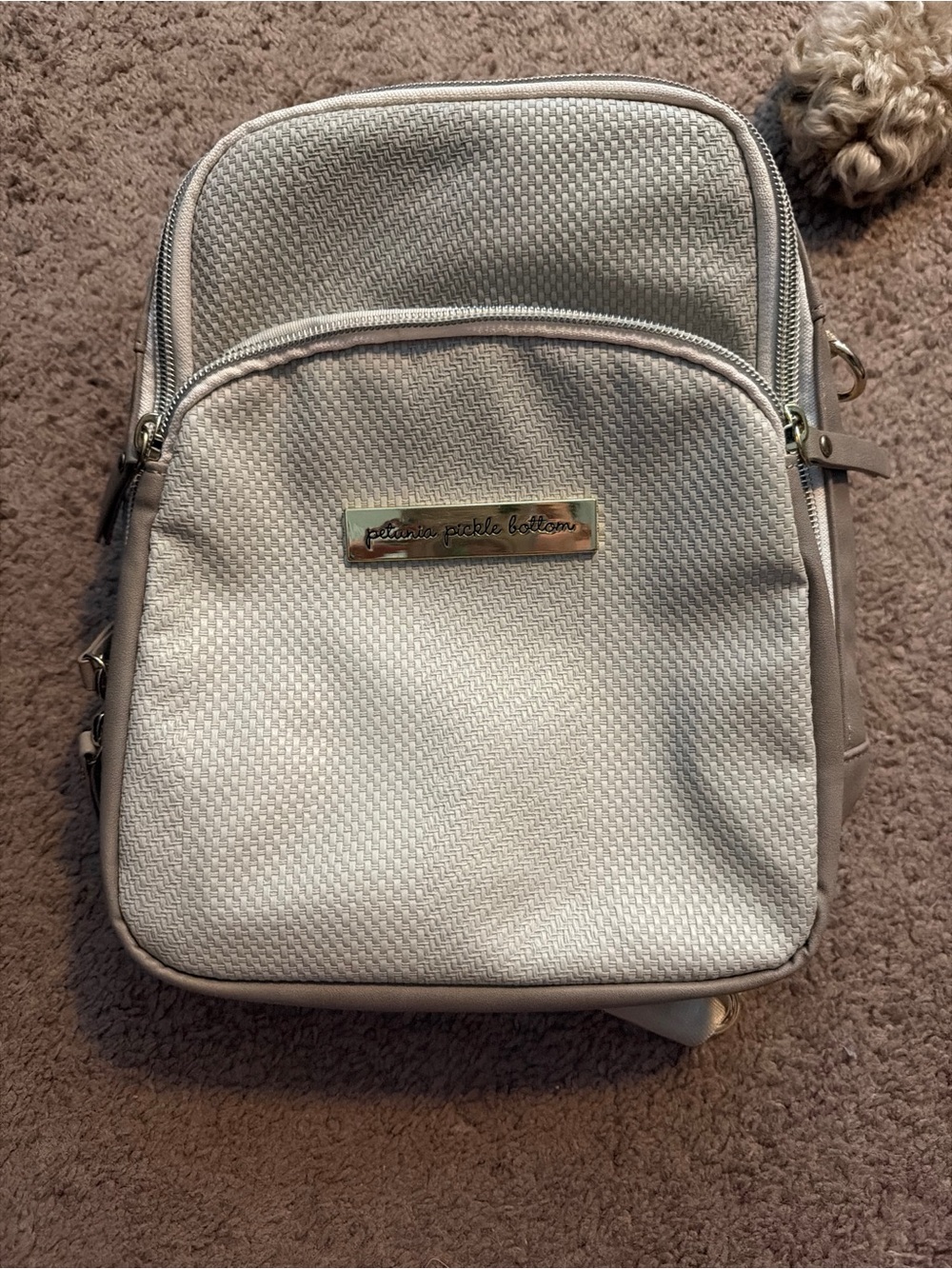 Petunia Pickle Bottom Criss-Cross Sling Diaper Bag Backpack Neutrals